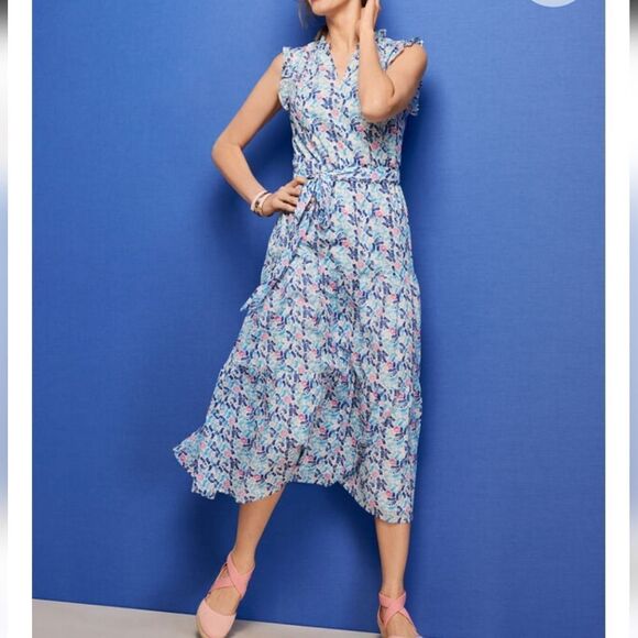Talbots Tiered Cotton Dress - Picture 1 of 15